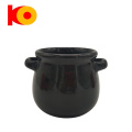 Factory price direct sales of high - temperature black glaze small pot